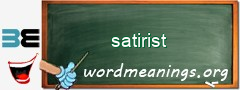 WordMeaning blackboard for satirist